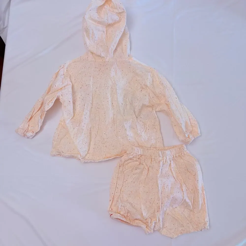 Vintage 80s Baby World Patchwork Embroidered 2pc Outfit Sz 24mo / 2T